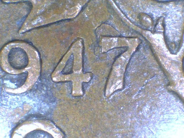 Canadian-1947-Cent-Lamination-Peel